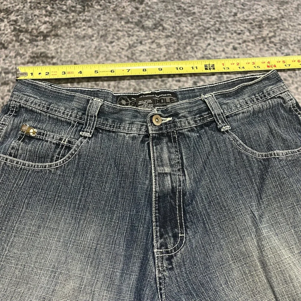 Vintage Southpole Jeans Mens 32x33 Blue Baggy Wide Leg Grunge Skater Y2K 2000s